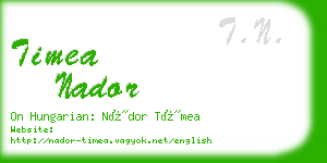 timea nador business card